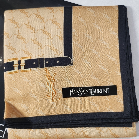 ❤️ YVES SAINT LAURENT SCARF/Handkerchief cotton Brand-new - Picture 4 of 9